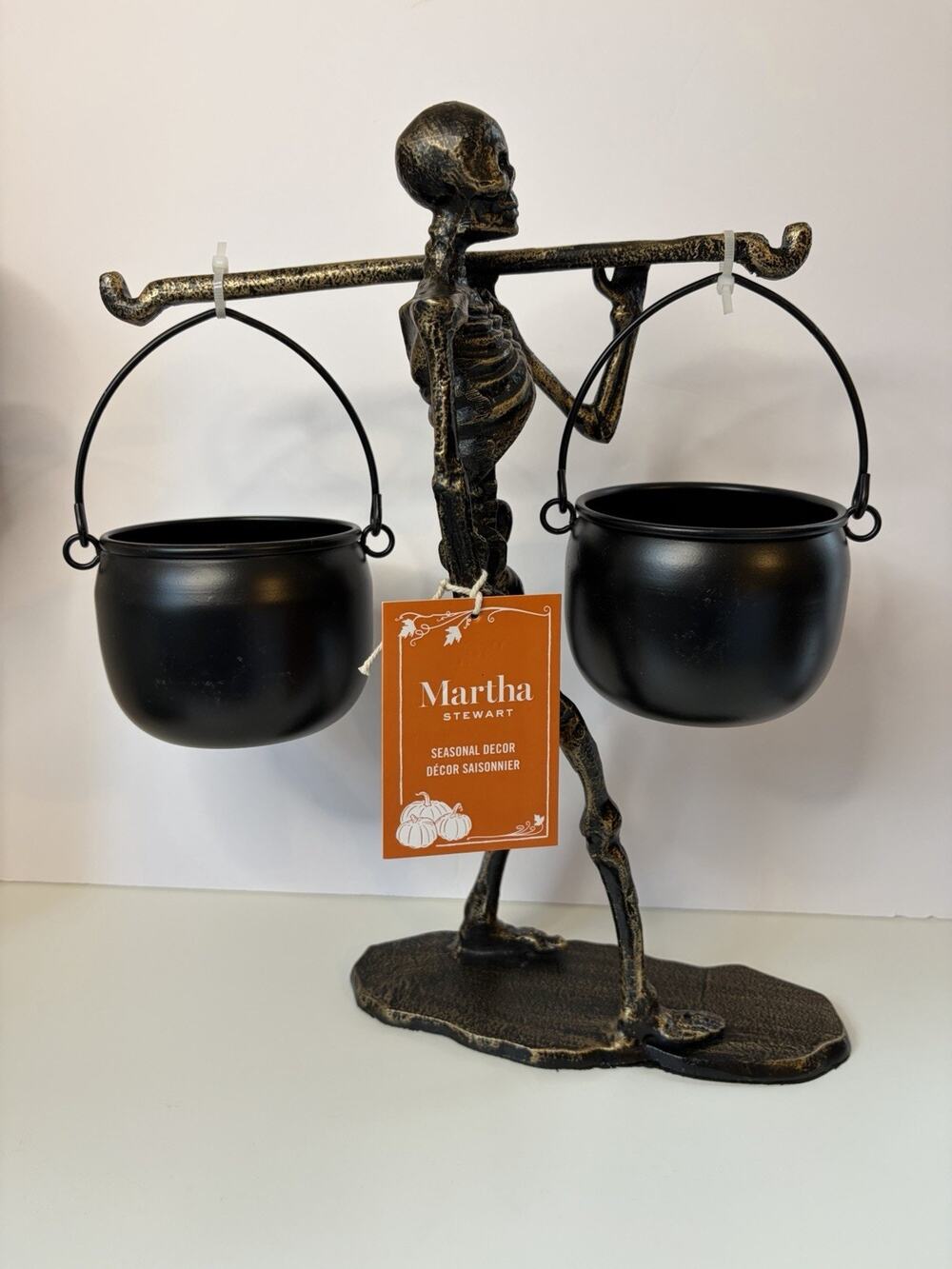 Martha Stewart Walking Skeleton Candy Server Halloween Decoration Brand New